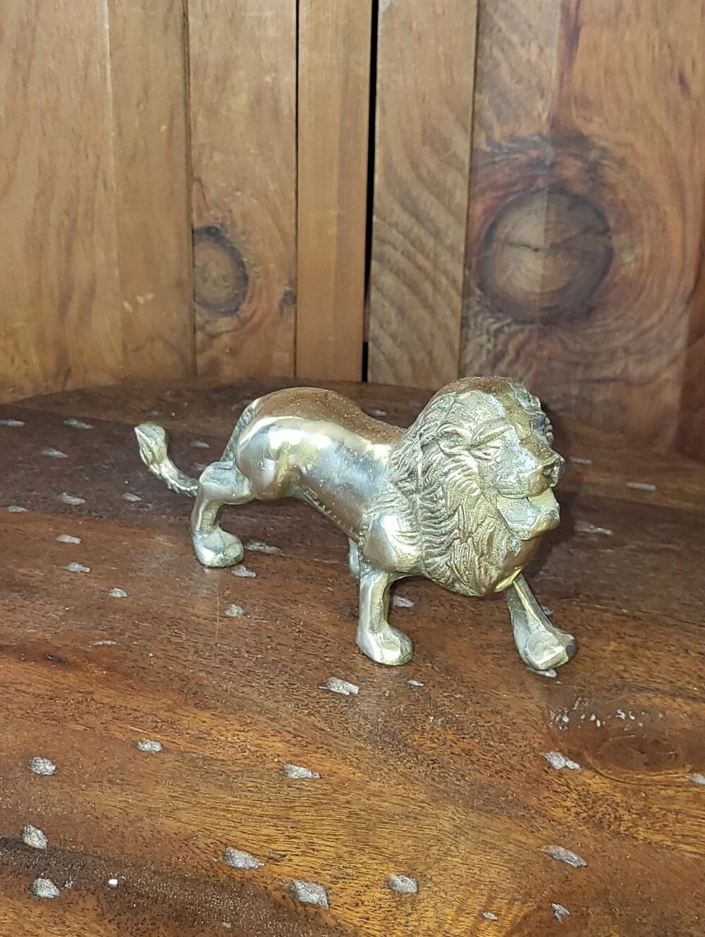 Brass Lion Figurine